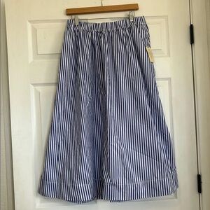 NWT St. John’s bay Blue Striped Women's Skirt